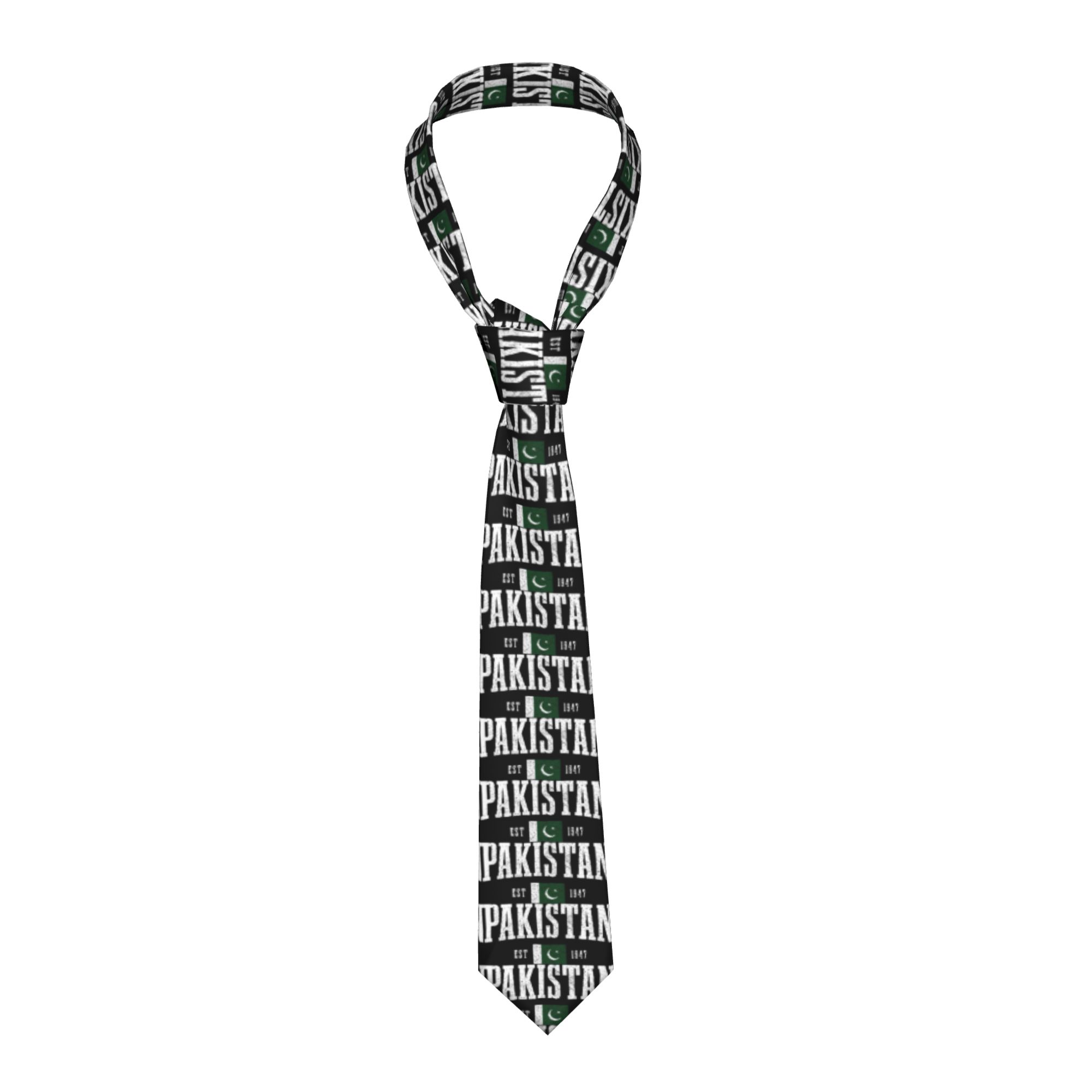 Men Accessories In Pakistan - ربطة عنق رجالية بتصميم علم باكستان،