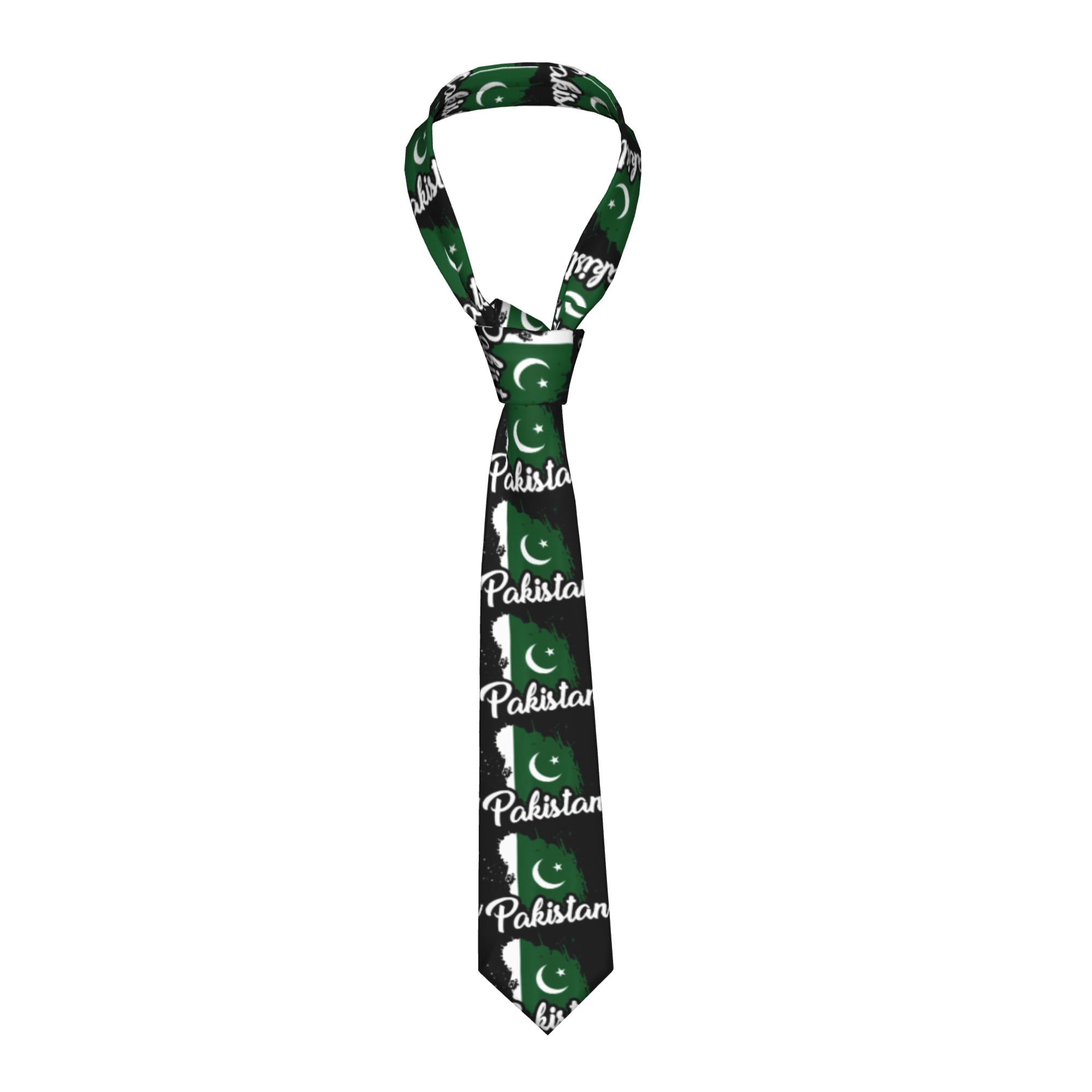 Men Accessories In Pakistan - ربطة عنق رجالية بتصميم علم باكستان،