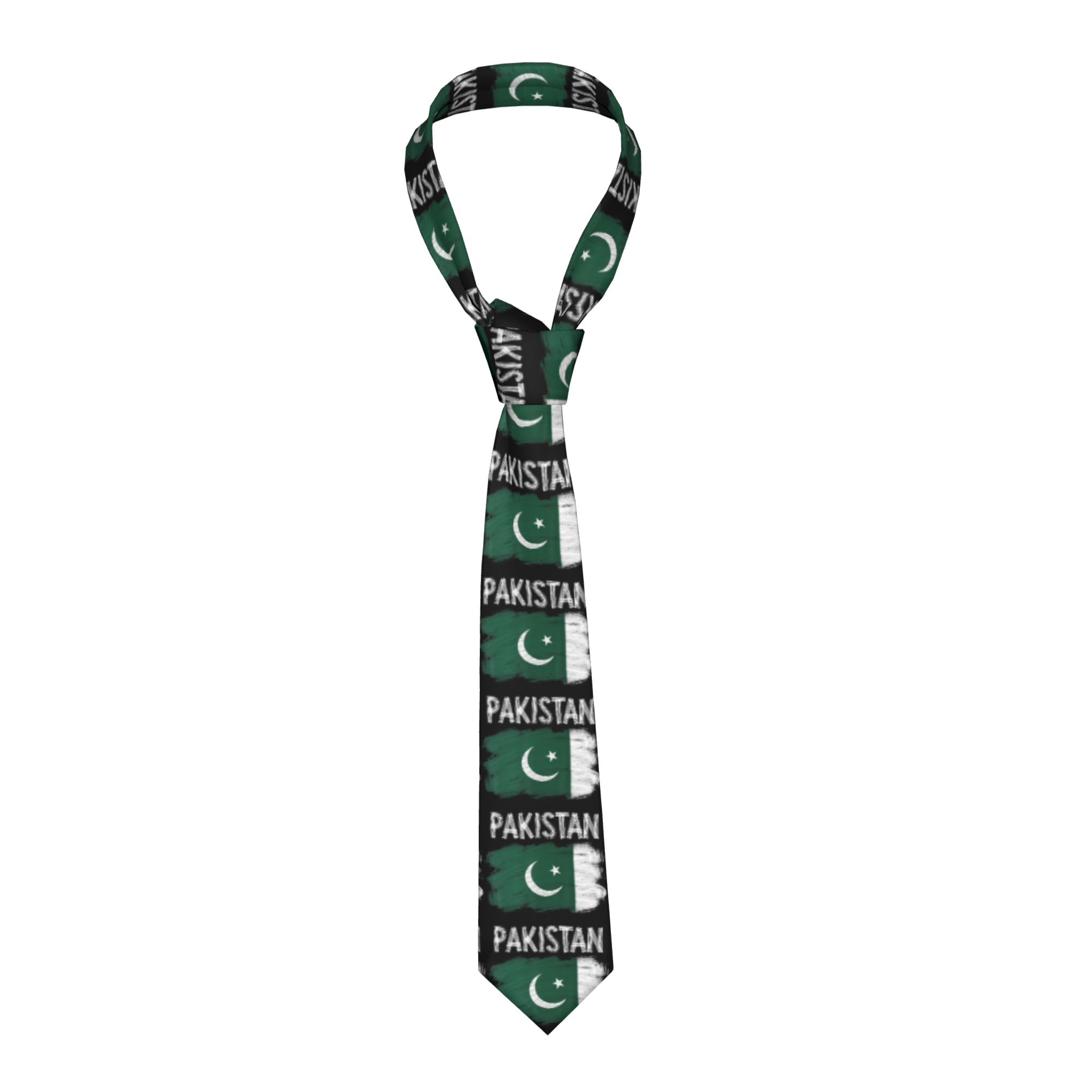 Men Accessories In Pakistan - ربطة عنق كلاسيكية بتصميم علم باكستان