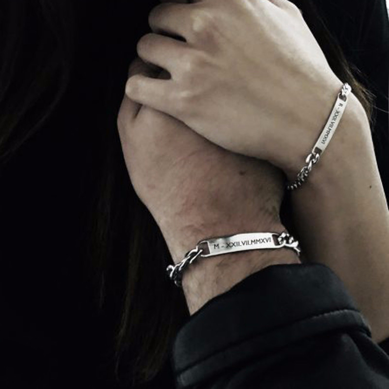 Men Accessories All - سوار شريط معرف اللوحة للرجال والنساء
