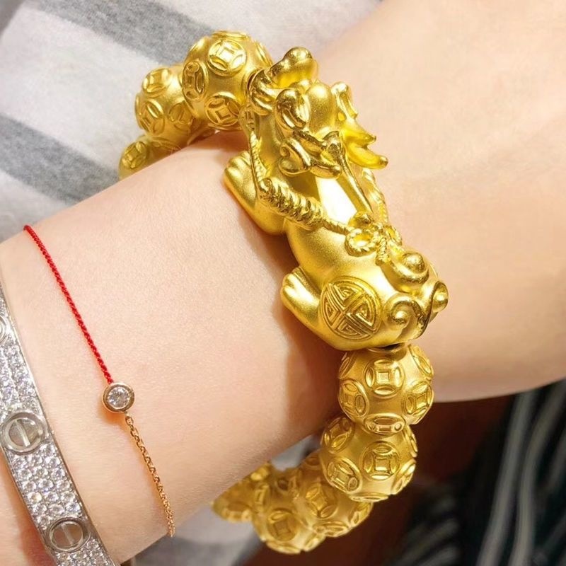 نقية 18K مطلي Pixiu سوار للرجا - مراجعة Bracelet Beaded Men وسعره