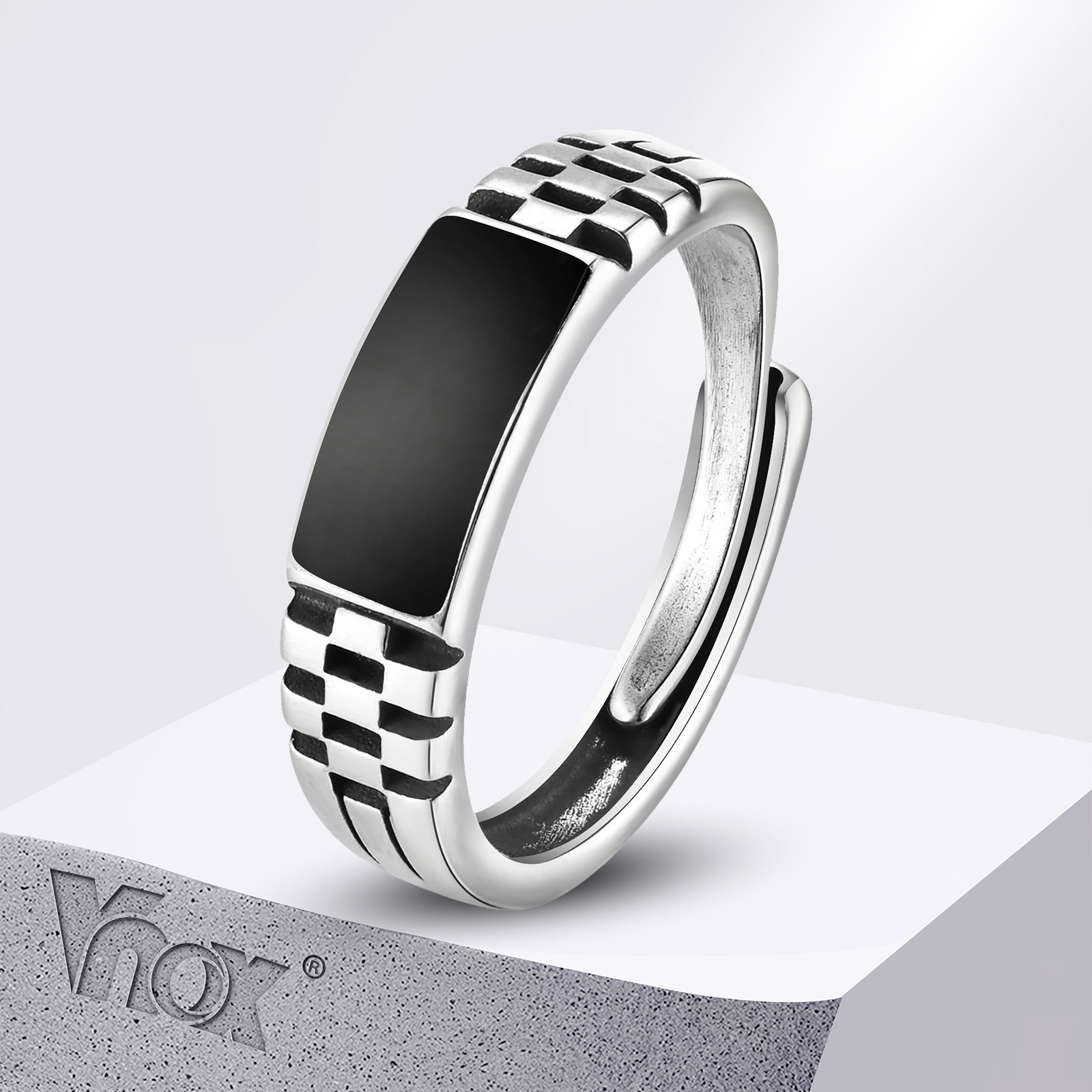 حلقات Vnox المفتوحة للرجال، خا - مراجعة Signet Ring Men وسعره