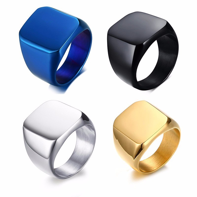 Vnox-خاتم ختم من الفولاذ المقا - مراجعة Signet Ring Men وسعره