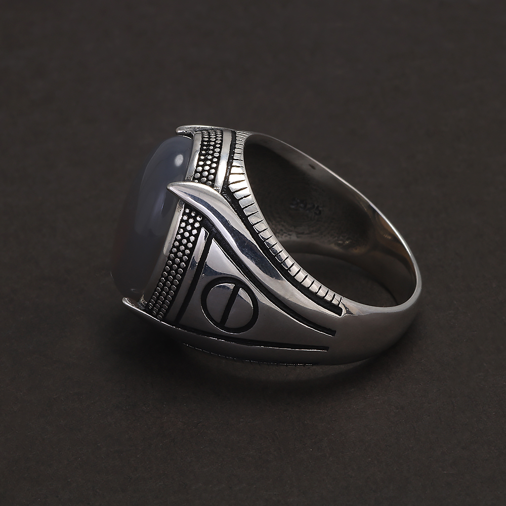 S925 فضة العقيق الخاتم الدائري - مراجعة Signet Ring Men وسعره