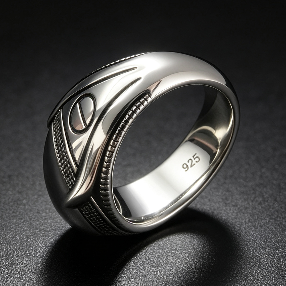 S925 فضة العقيق الخاتم الدائري - مراجعة Signet Ring Men وسعره