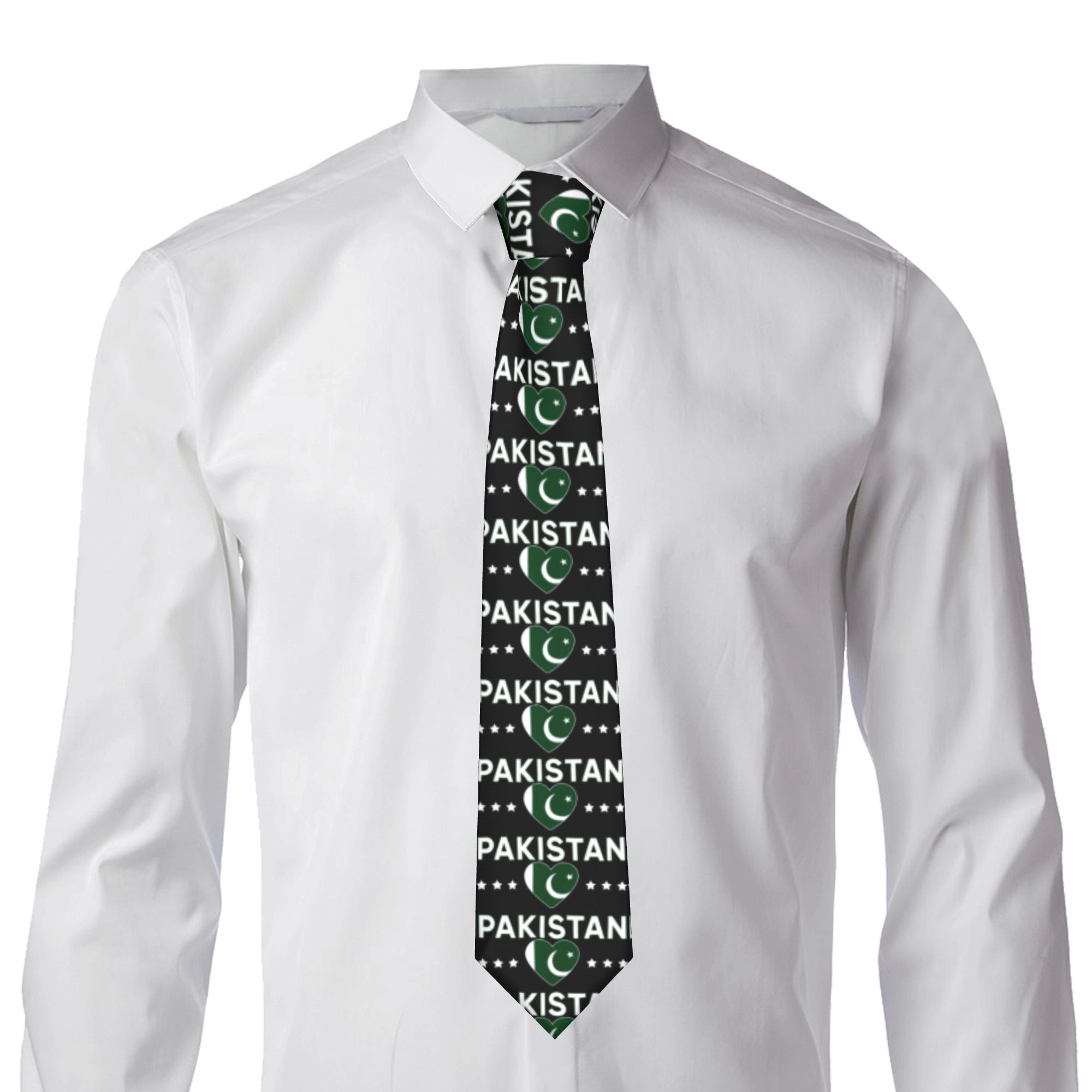 ربطة عنق بتصميم قلب علم باكستا - مراجعة Men Accessories In Pakistan وسعره