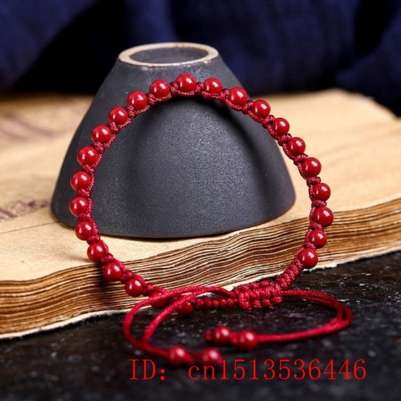 سوار سينابار أحمر طبيعي للرجال - مراجعة Bracelet Beaded Men وسعره