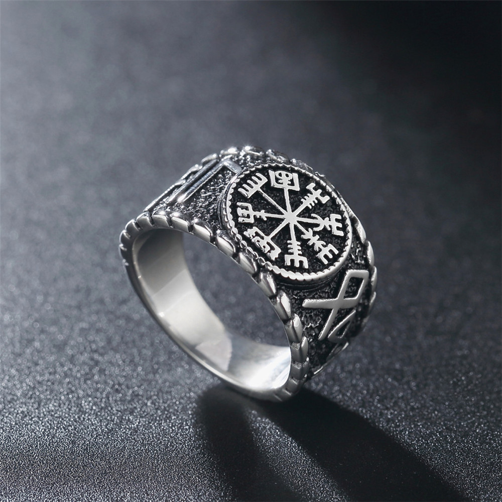 خمر فايكنغ رون الخاتم الاسكندن - مراجعة Signet Ring Men وسعره