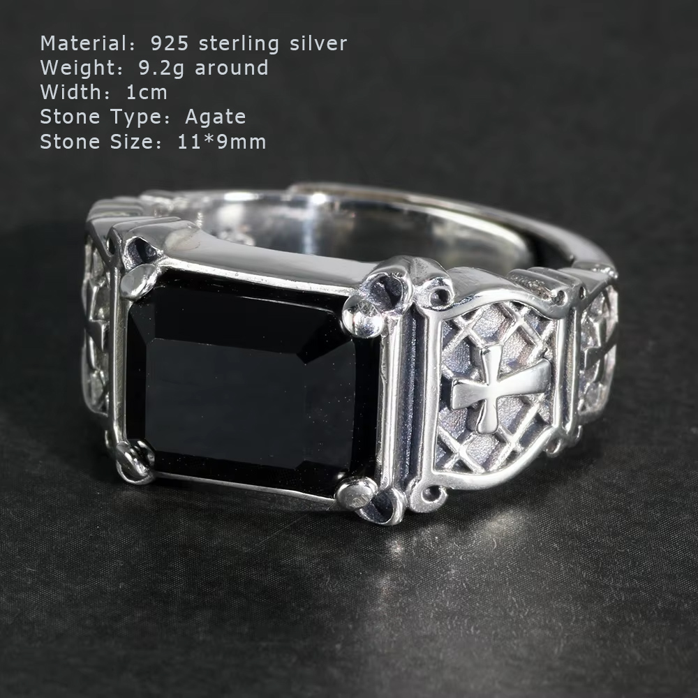 خمر الشرير الفضة 925 مجوهرات ا - مراجعة Signet Ring Men وسعره